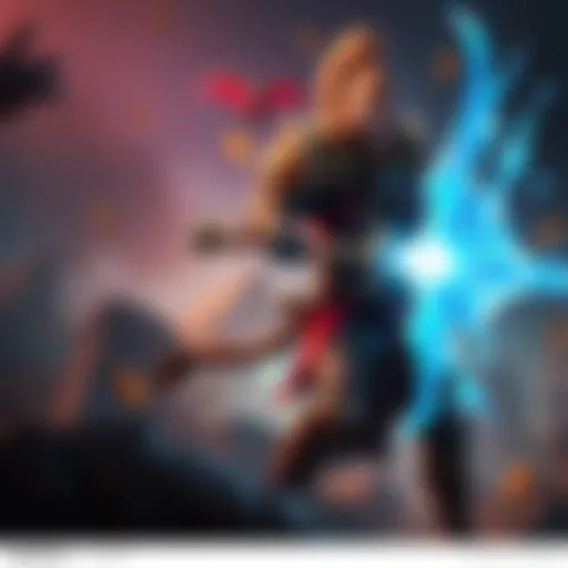 A shaman character wielding a weapon that glows with magical energy, symbolizing increased spell damage during a battle scene.