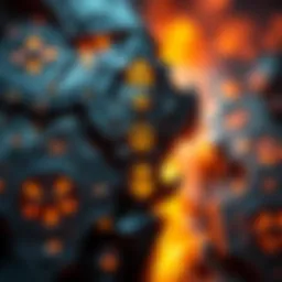 A close-up of a shard featuring glowing symbols and intricate designs that hint at its secrets.