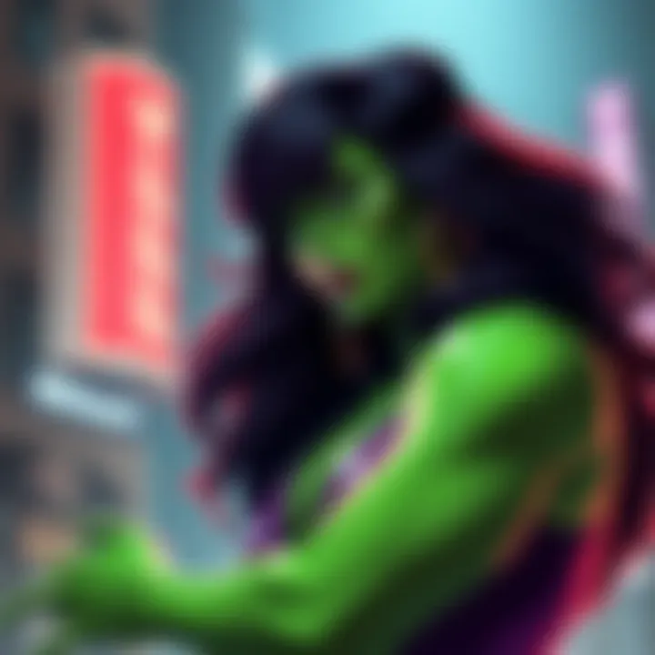 Discussion on forums about the appropriateness of She Hulk's portrayal in the Hitmart series.
