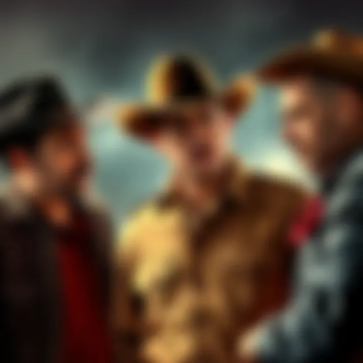 Sheriff Breaker with confused expressions from Mulligan and Thornton in AW2 during a dialogue scene