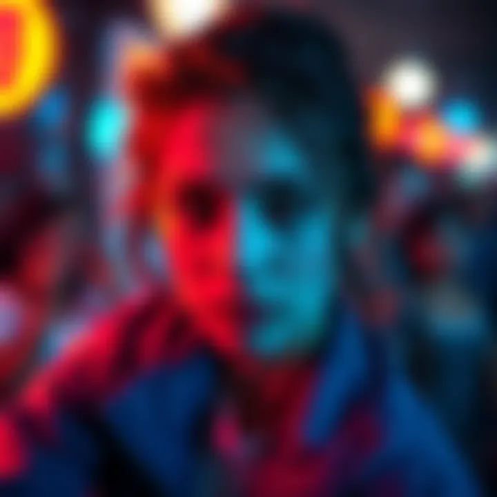 A stunning photo of Sherry taken by artist @xen1gmat1cax, showcasing her expressive gaze and vibrant background.