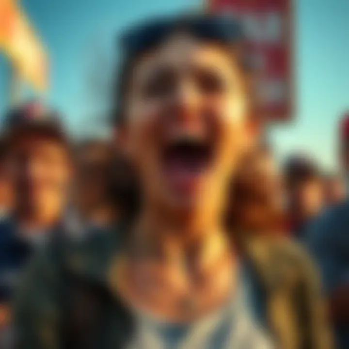 Sheva Alomar in action Sheva Alomar is seen laughing and screaming with exaggerated expressions, showcasing her comedic side as a replacement for Stevegull.