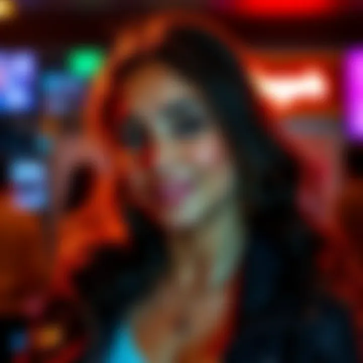 A beautiful portrait of Sheva Alomar smiling, showcasing her charm and charisma