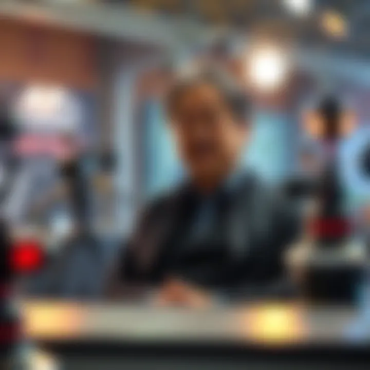 Shigeru Miyamoto discusses Nintendo's movie plans on a film set, with cameras and lights in the background