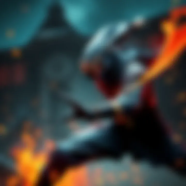 A skilled Shinobi character performing a powerful move in an intense game setting