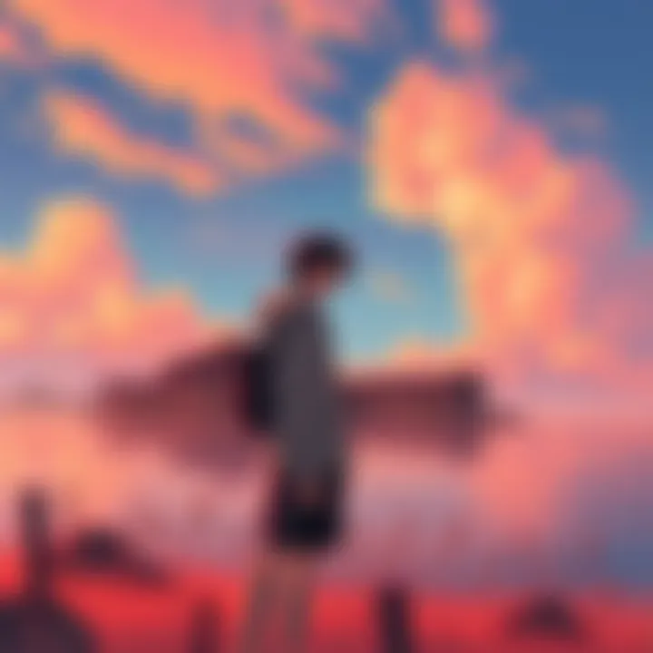 Shinpei Ajiro standing on a rural island, looking determined as he grapples with the dark secrets of his sister's death.