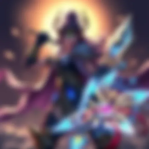 A powerful hero named Shion, showcasing her strength with a glowing weapon, as she prepares for an impending nerf in the game.