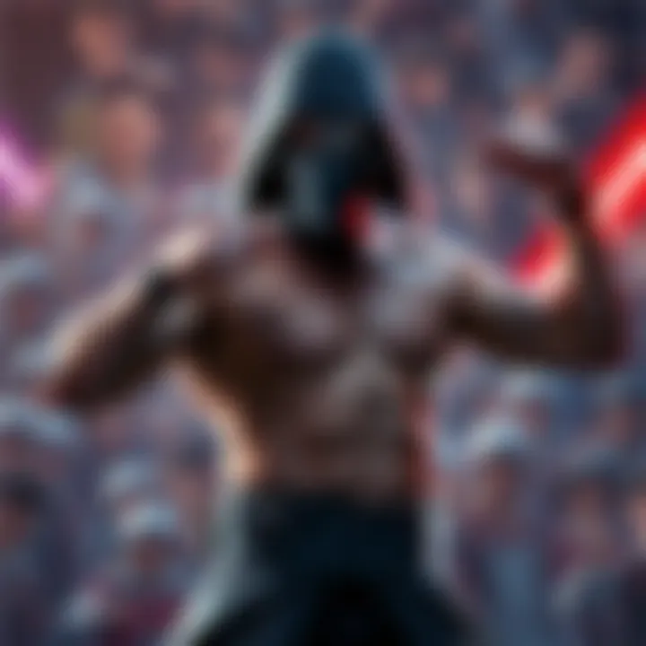 Shirtless Kylo Ren A muscular character resembling Kylo Ren without a shirt, flexing in a playful pose, surrounded by humorous fan reactions