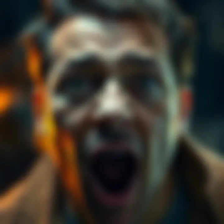 A person gasping with wide eyes and an open mouth, displaying strong emotions of shock and surprise in response to unexpected news.