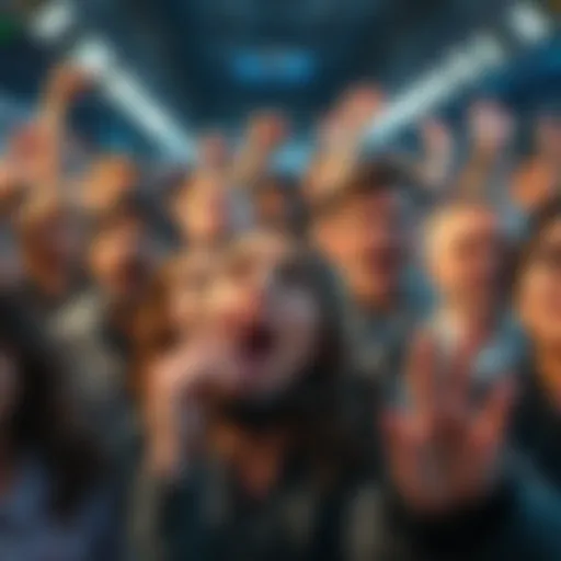 A diverse group of people expressing surprise and disbelief at unexpected revelations, with some covering their mouths and others raising their eyebrows.