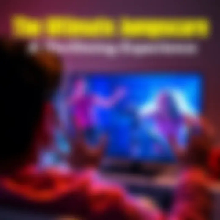 Person shocked by jumpscare A person reacting in shock while watching a jumpscare video on a screen.