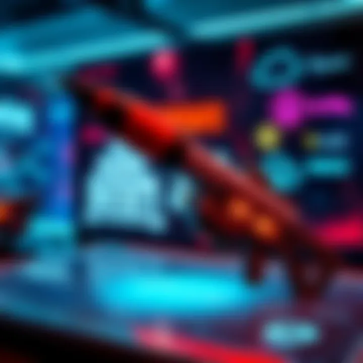 Shockwave Rocket Launcher on a display with bright branding ideas around it, symbolizing missed marketing potential.