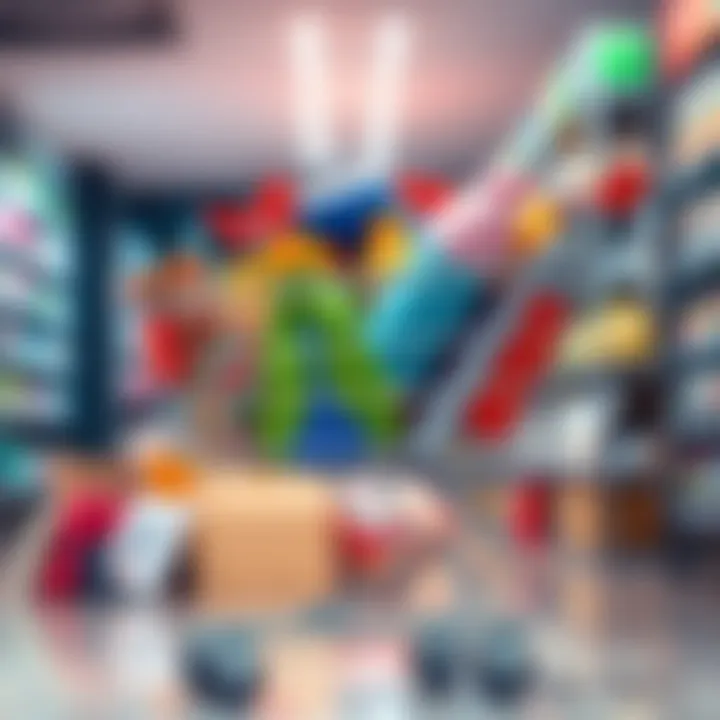 A shopping cart filled with various goods, showcasing spontaneous purchases