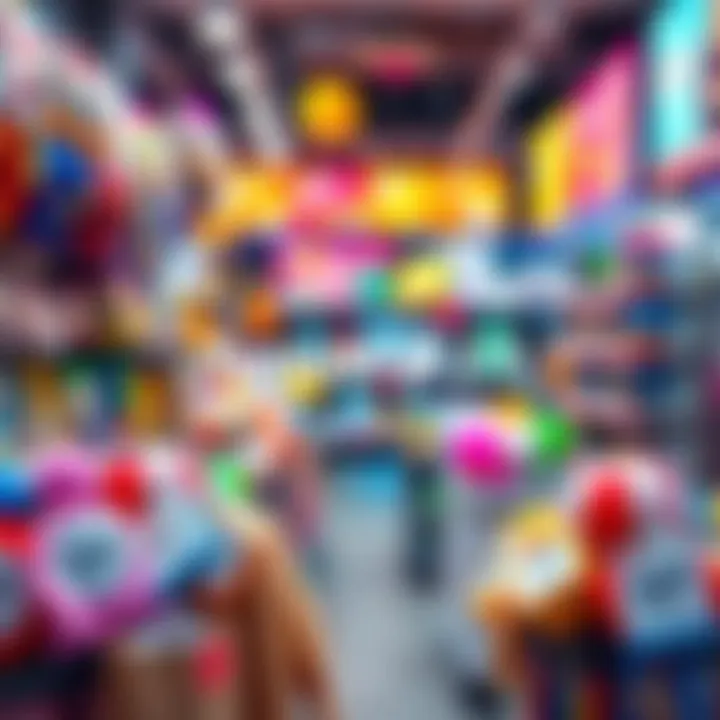 A colorful display of various items available for purchase on January 23, showcasing discounts and promotions in a vibrant store setting.