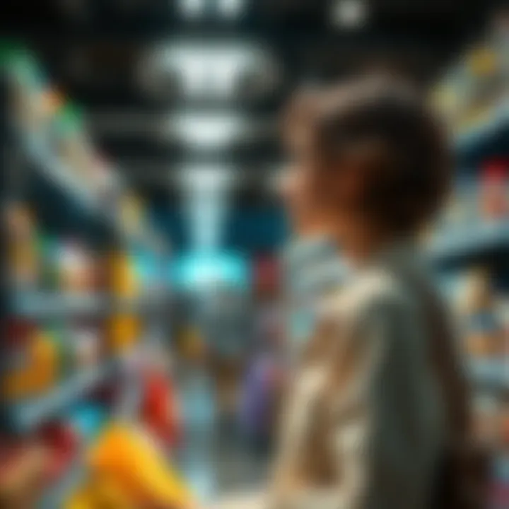 A person looking at products in a store, considering their purchase options for 2026.