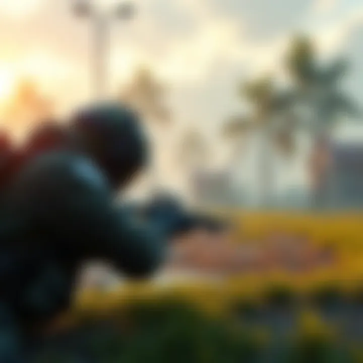 A player observing a shotgun drop on the ground in a BGMI game setting
