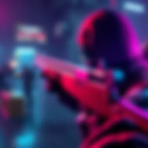 A player aiming a shotgun in a dynamic combat setting