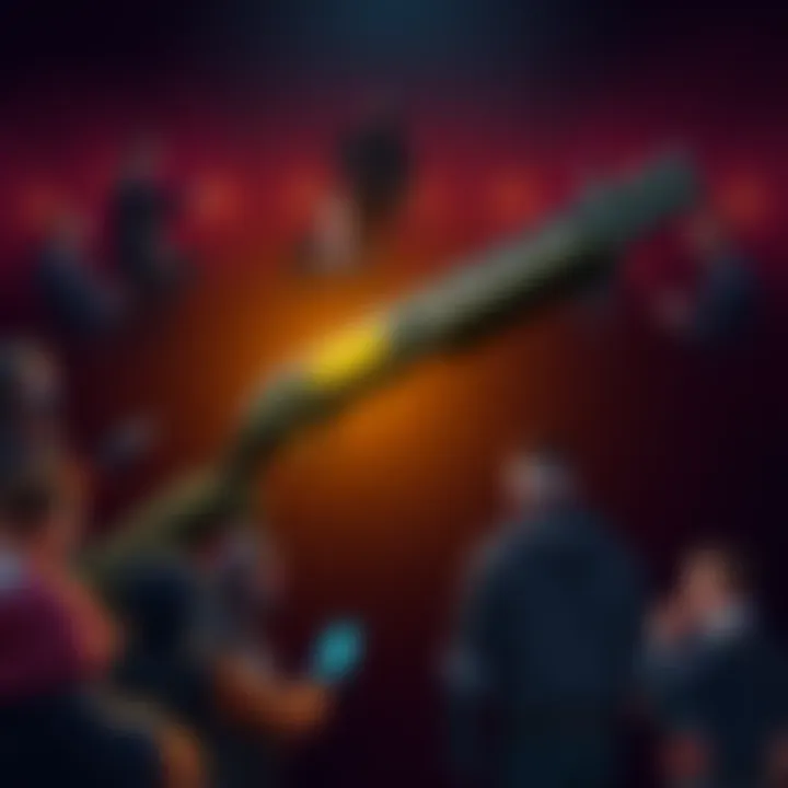 A shotgun with highlighted new attributes surrounded by confused players discussing the changes in forums.