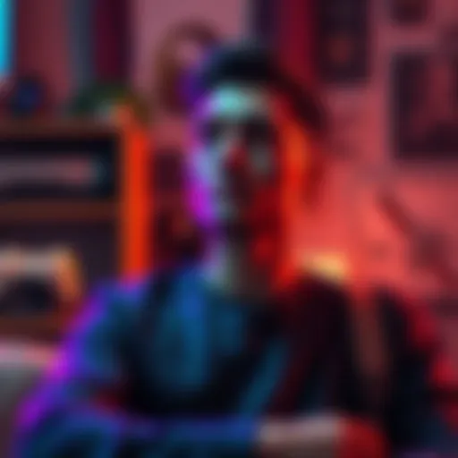 Person contemplating whether to watch a show adaptation based on a video game, with game-related items in the background.