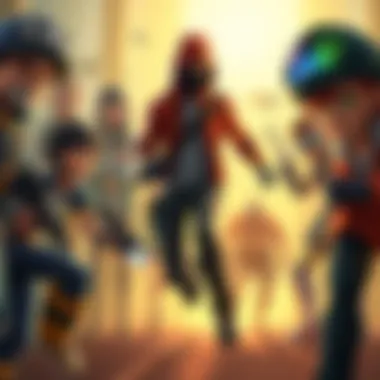 Collage of animated characters and game visuals inspired by Edgerunners theme