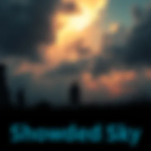 Shrouded Sky Event Teaser A darkened sky with hints of light breaking through, hinting at an upcoming event. A silhouette of a character stands in anticipation.