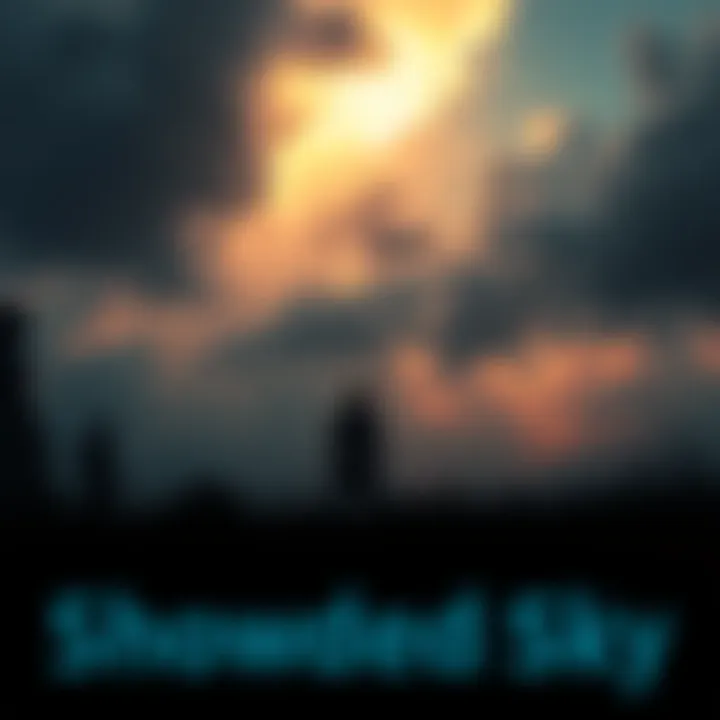 Shrouded Sky Event Teaser A darkened sky with hints of light breaking through, hinting at an upcoming event. A silhouette of a character stands in anticipation.