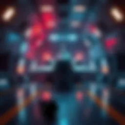 An empty shuttle in a hanger bay with a corpse floating nearby, highlighting the unsettling scene in zero gravity.