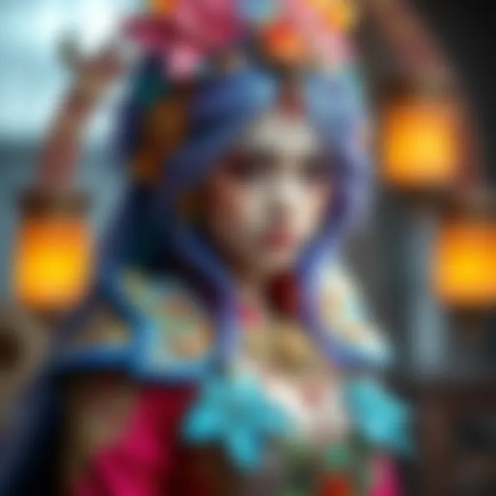 A detailed Shylily cosplay featuring vivid colors and intricate design by Uwinnie_Cos