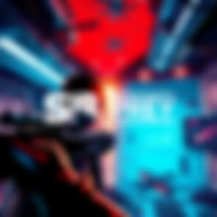 Cover art featuring a futuristic setting with a character aiming a weapon in a high-tech environment