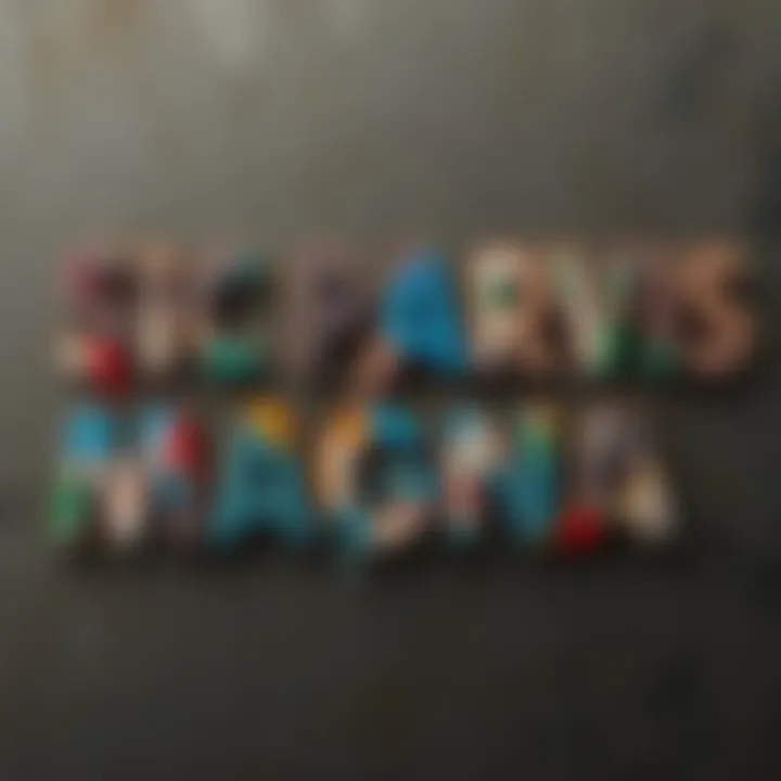 Artistic representation of the phrase 'Sic Parvis Magna' in bold letters on a textured background