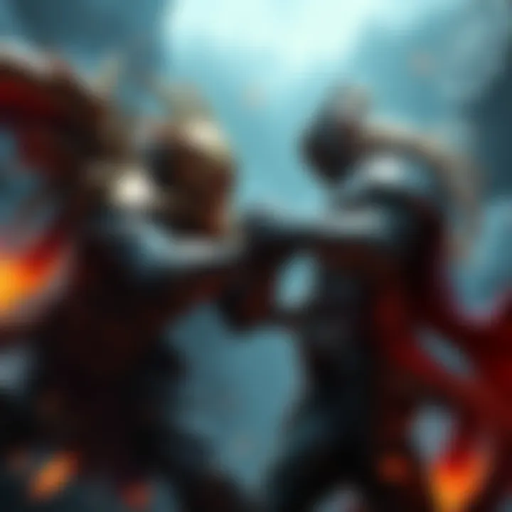 Sierpes faces Rykard, Lord of Blasphemy in an intense fight, showcasing their strengths and abilities