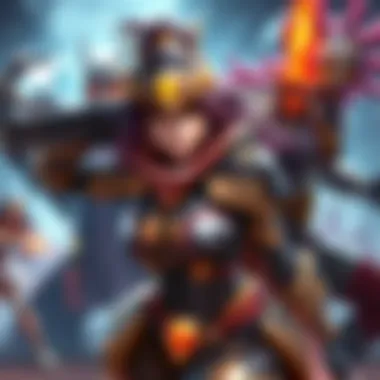 Sierra showcasing her gameplay mechanics in a video game, with uninspired design elements and surrounded by other heroes, highlighting her lack of impact.