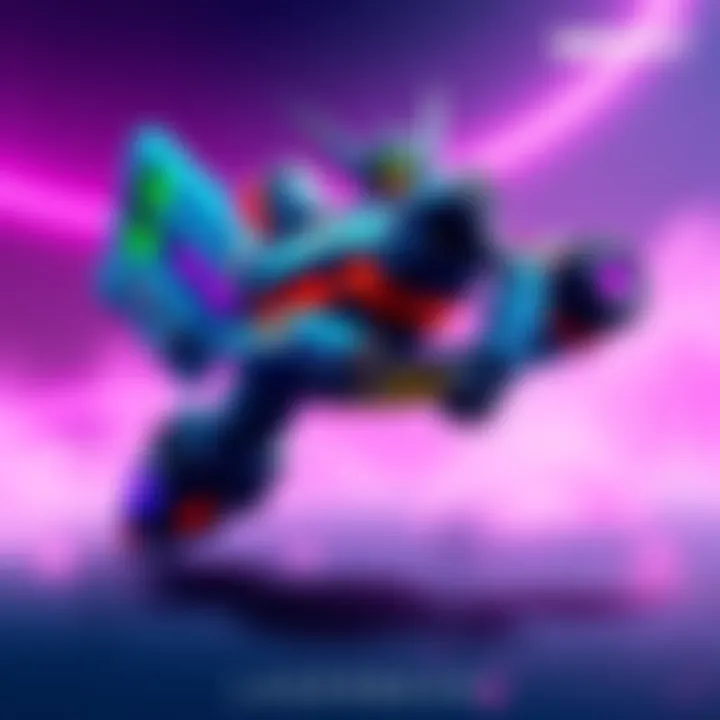 Sierra Skin Concept with Laserbeak A new skin design for Sierra featuring the Laserbeak drone, showcasing vibrant colors and dynamic elements that enhance gameplay.