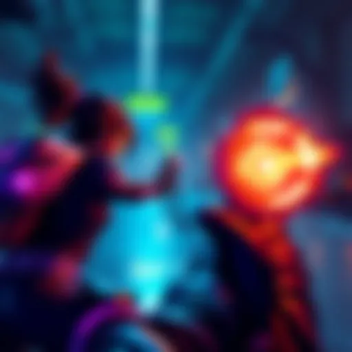 A character named Sierra targets an opponent off-screen with a powerful tracking shot in a gaming scene