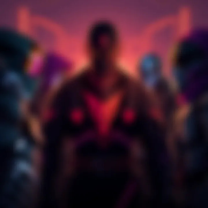 Sigma faces Sombra, Widowmaker, and Doomfist during a tense moment of strategizing for future moves after the Talon overthrow