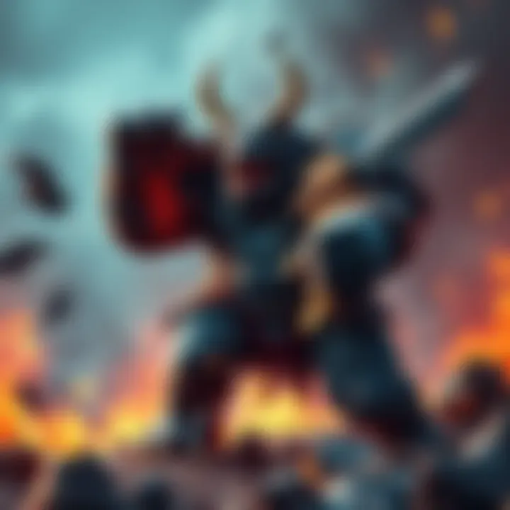 Sigmafist Ogre stands triumphantly as Big Game Hunter struggles, showcasing its doubled health and strength in gameplay.
