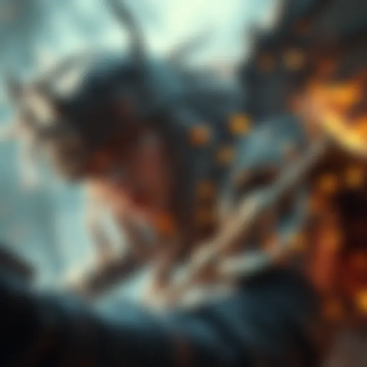 A gamer intensely focused while battling Sigrun, the Valkyrie, showcasing her fierce attacks and the game interface with health bars