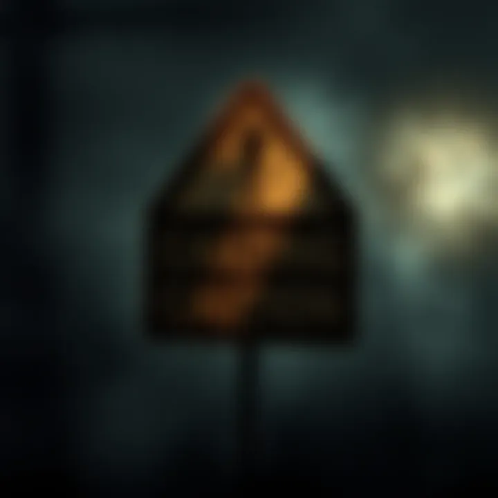 A warning sign about spoilers for Silent Hill F, featuring a dark, misty background typical of the game's atmosphere.