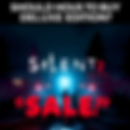 A promotional banner for Silent 2 Deluxe Edition with a sale announcement and game visuals
