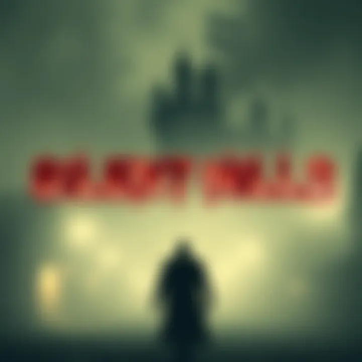 Cover art for Silent Hill 2 featuring a foggy town with a shadowy figure in the foreground.