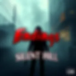 A scene from Silent Hill 2 remake showcasing a foggy street with a distressed character looking around, hinting at multiple story endings.