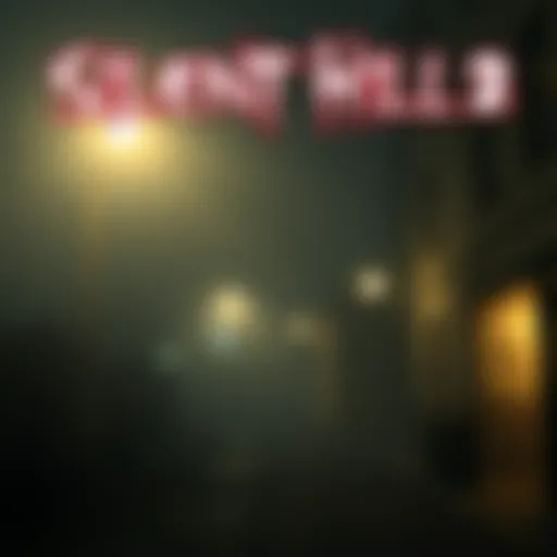 A dark and foggy street scene from Silent Hill 2 Remake, featuring eerie lighting and unsettling atmosphere, reflecting horror elements.