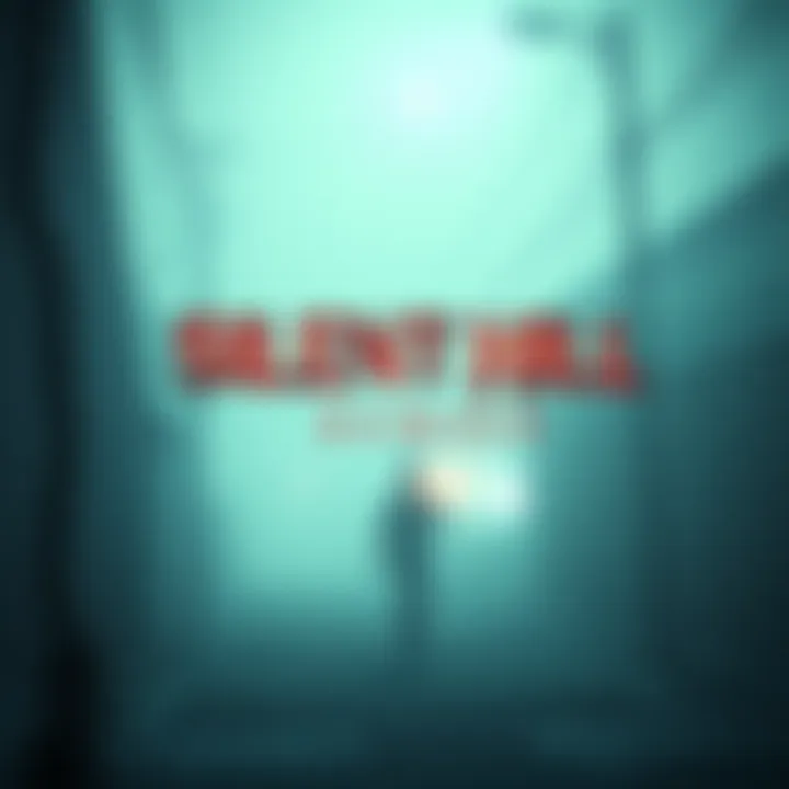 A scene from Silent Hill 2 Remake showing an eerie fog-covered street with a character holding a flashlight.