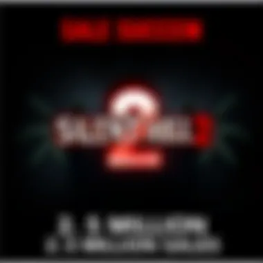 Silent Hill 2 Remake Sales Success A graphic showing the Silent Hill 2 Remake logo with a dark, horror-themed background, symbolizing its 2.5 million sales milestone.