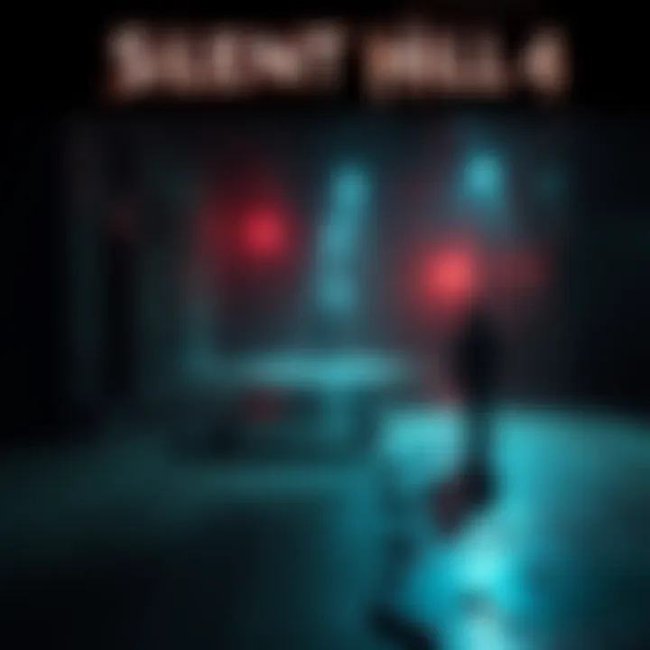 A dark and eerie setting from the 2004 Silent Hill 4 commercial, showcasing haunting visuals and atmospheric elements.