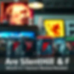 Silent Hill 2 and F game bundle A collection of Silent Hill 2 and F video games displayed on a table, with game covers visible