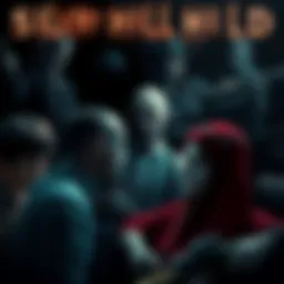 A collage of Silent Hill characters contemplating their favorite video games, set against a dark and eerie backdrop.