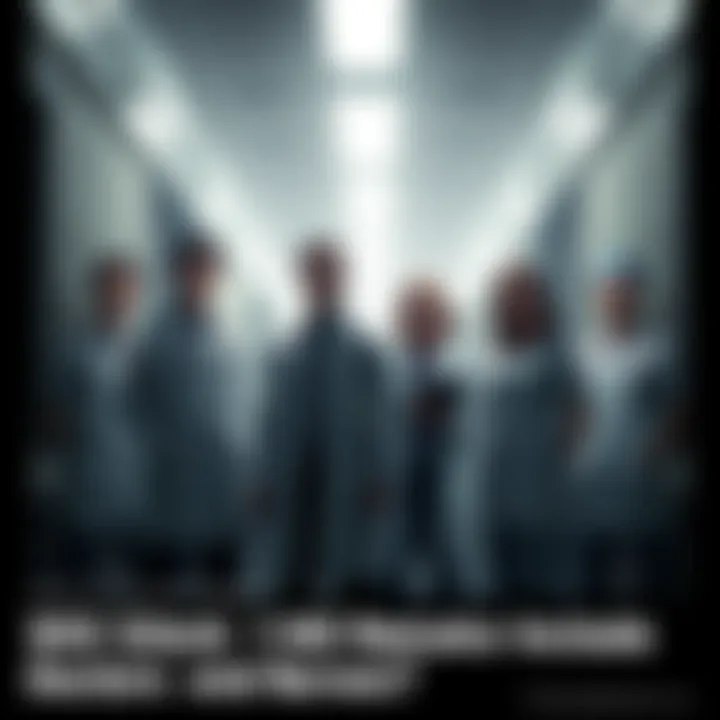 Silent Hill Doctors and Nurses Original doctors and nurses from Silent Hill 1 standing in a dimly lit hospital room, showcasing their classic designs