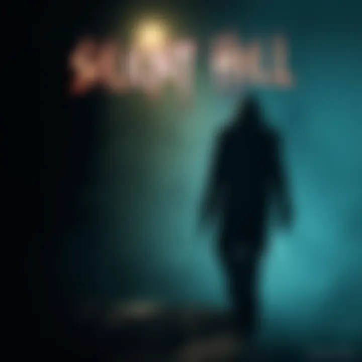 A shadowy figure waits in the background in Silent Hill f, hinting at a future encounter.