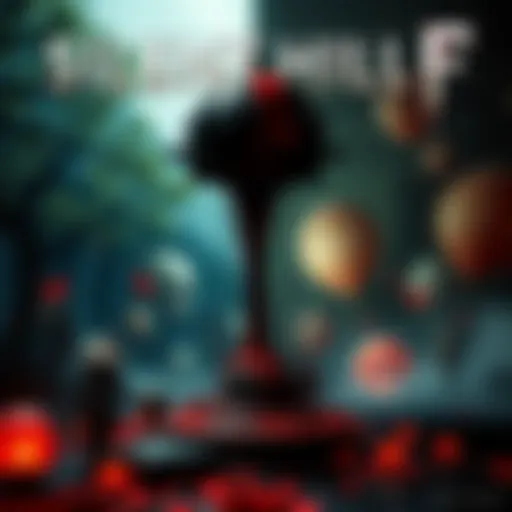 Artwork showing contrasting worlds in Silent Hill F, one representing classic horror elements and the other influenced by Fatal Frame style